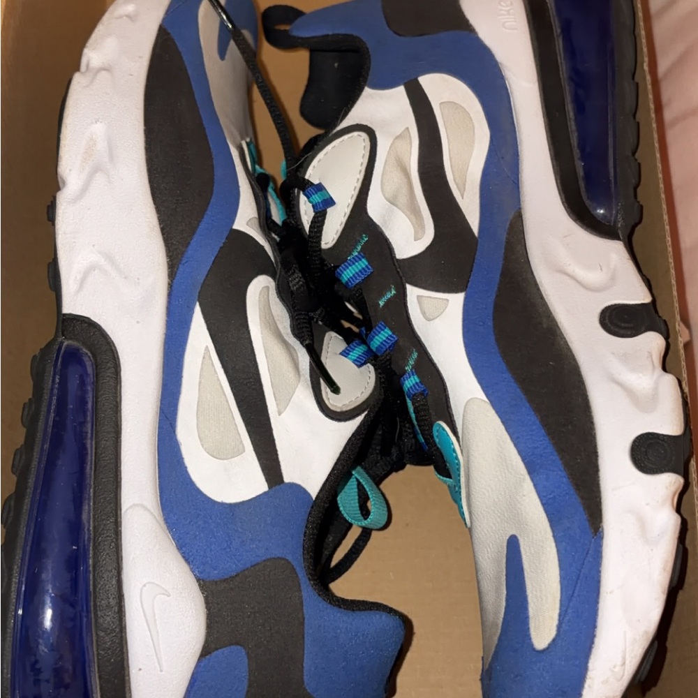 Nike Kids Sneakers in Blue, Black, and White